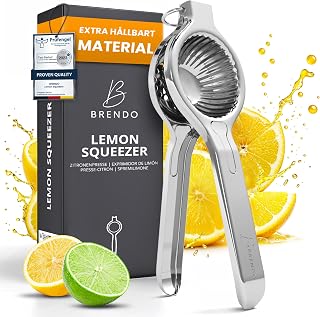 Brendo Premium Lemon Press - Universal size ideal for all citrus fruits | 100% pressing power | Maximum freshness and taste | Dishwasher safe - Ideal Citrus Press