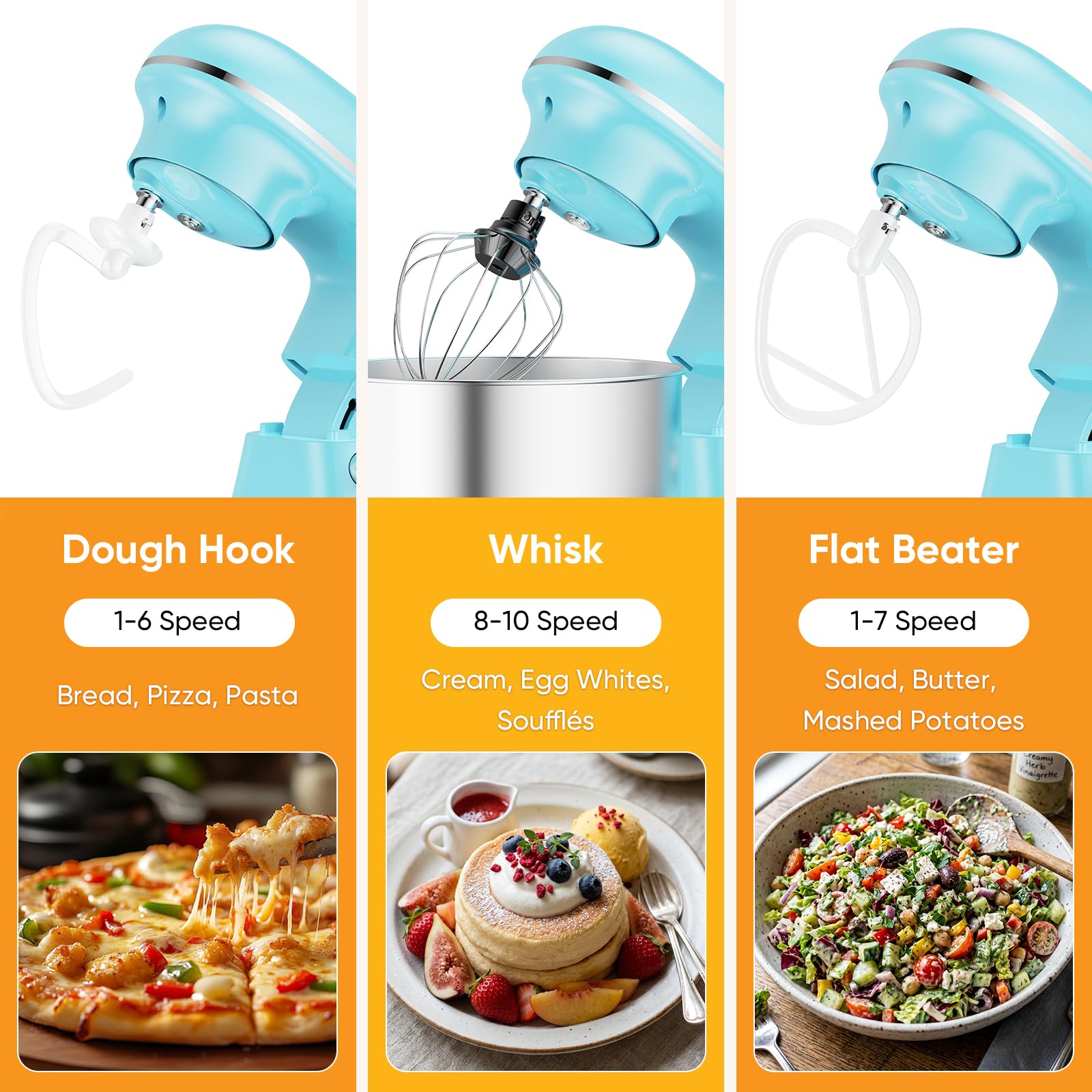 NEWBULIG Stand Mixer 4.2QT, Kitchen Electric Mixers Alternative view 3