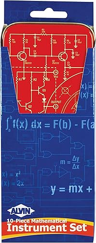 Miniatura 3 de Alvin, MS10, kit de instrumentos matemáticos - Juego de 10 piezas