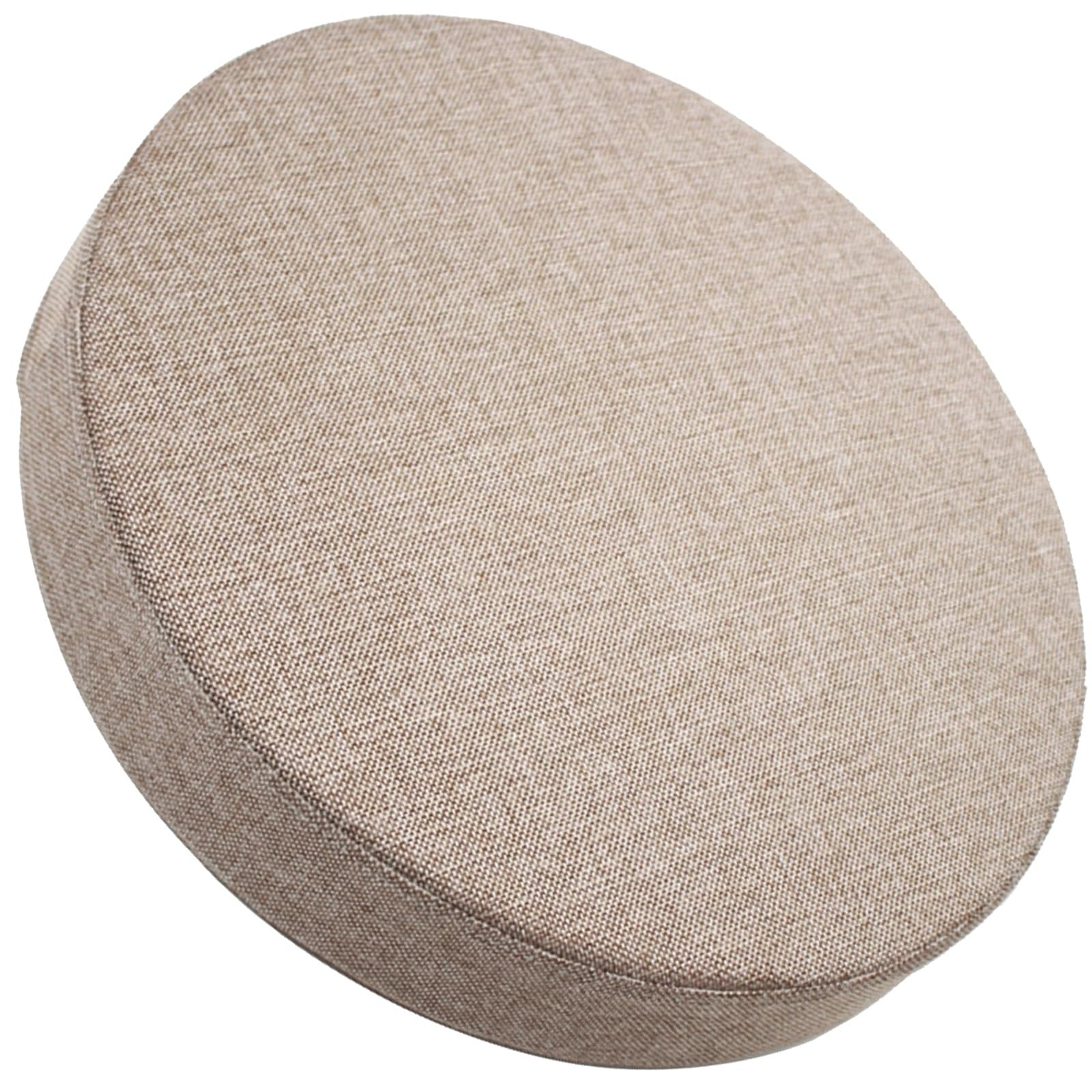 uyeoco Round Seat Cushion, 3/5/8cm thick, 30/35/40/45/50cm, Memory Foam Round Stool Cushion, Circle Chair Pad with Removable Cover for Dining Kitchen Bar Chairs(Camel,50x3cm)