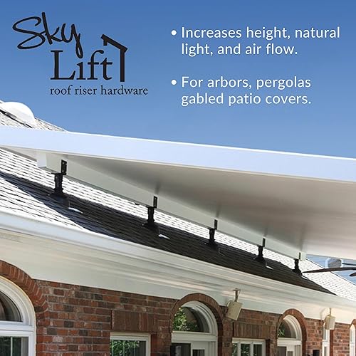 Miniatura 5 de SkyLift Elevador de 18 pulgadas, silla de montar de 3-1/2 pulgadas, servicio estándar, elevador de techo negro