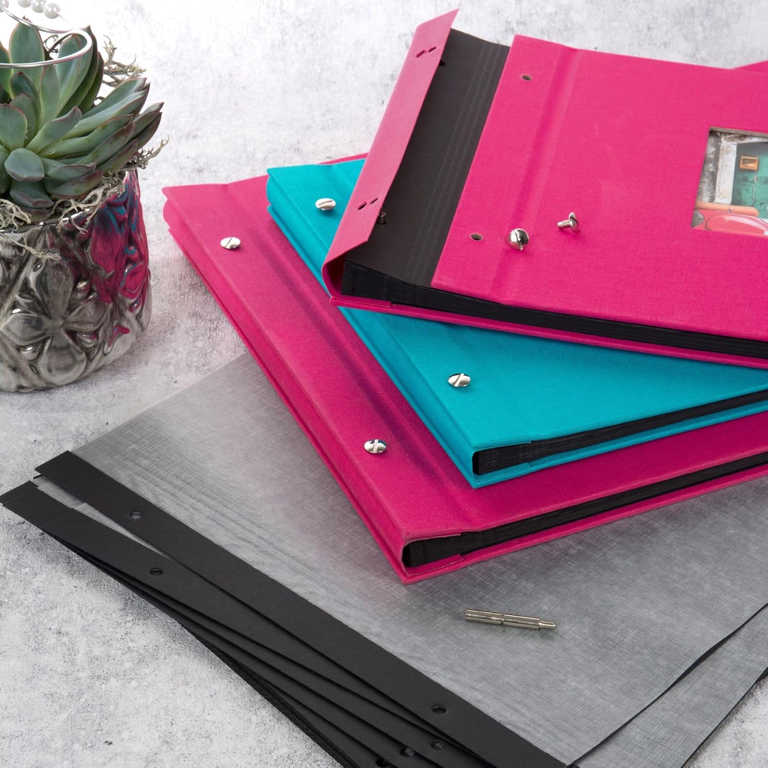 Goldbuch 83077 Refill for Photo Album, Black Pages with Pergamine Dividers 30 x 38 cm 30 Pages