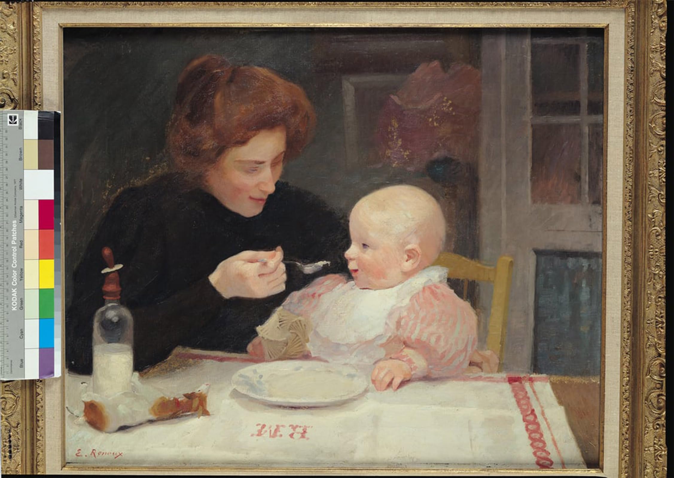 ARTXLXXBN Famous Painting Canvas Artwork Graffiti Print Weaning by Jules Ernest Renoux Portrait Canvas Image for Home Decor 60x90cm