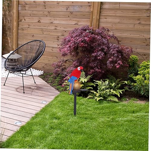 Miniatura 6 de Yardwe 2 unids luz solar de loro decorativo al aire libre luces solares al aire libre patio lámparas al aire libre estatuas césped acento lámpara