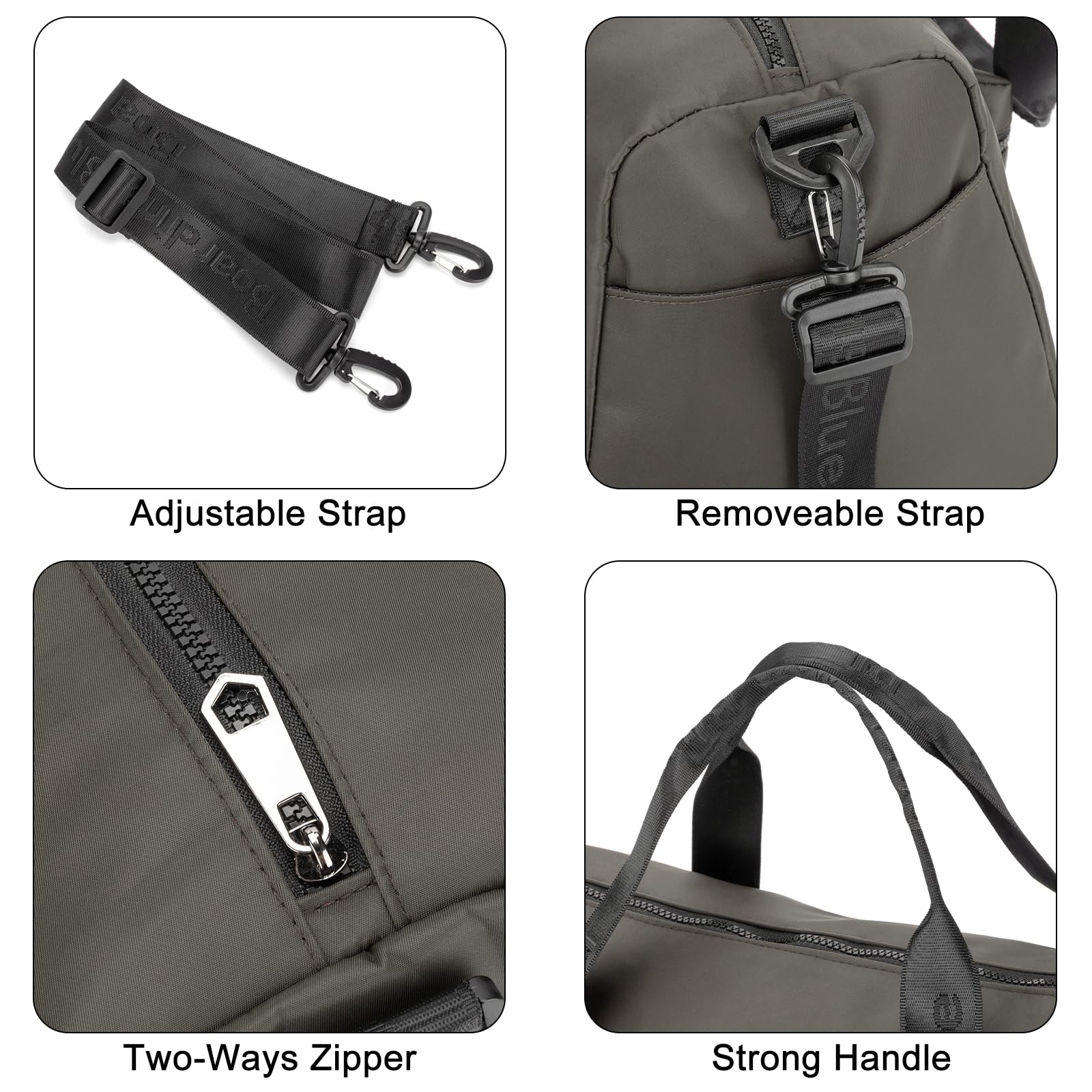 Boardingblue Bolsa de viaje para debajo del asiento (43 x 25 x 22,8 cm), color gris