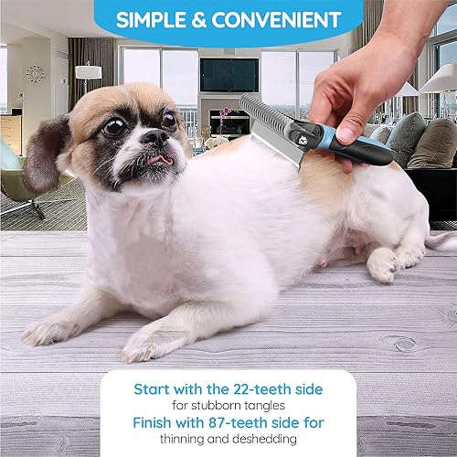 Dog Brush and Cat Brush — side view showing full product dimensions