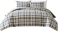 Vista 4 de Eddie Bauer - King Duvet Cover Set, Reversible Bedding with Matching Shams, Plaid Bedding Set (Port Gamble Blue, King)