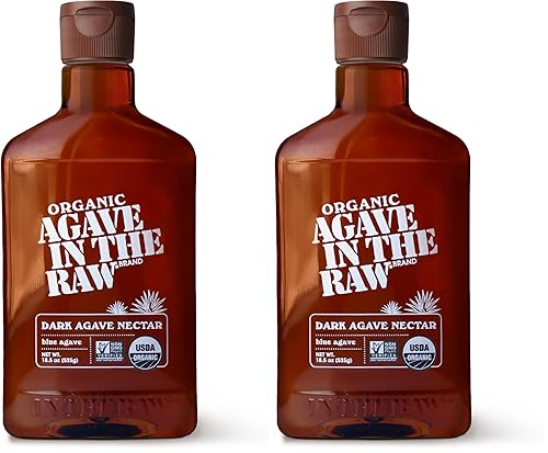 Miniatura 10 de Agave orgánico en el néctar de agave claro crudo, 18.5 onzas, fabricado con agave azul de México, USDA orgánico, proyecto verificado sin OMG, vegano