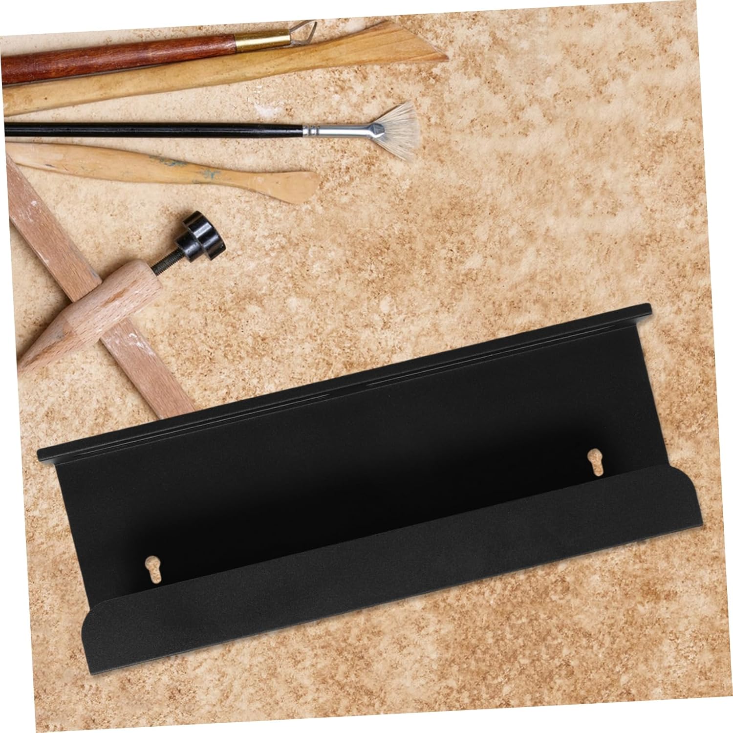 Wall Mount Spray Bottle Holder and Brush Organizer Rack for Car Detailing Storage for Polishing Compounds and Cleaning Tools Convenient Dual Function Design