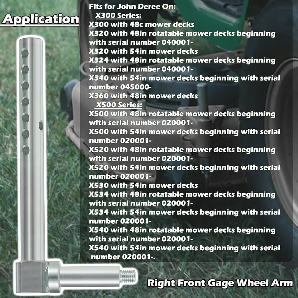 Amazon.com: AM136327 Mower Deck Gage Wheel Arm Right Front