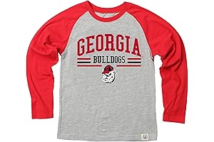 Georgia Bulldogs Shirts for Kids: Wes and Willy NCAA Kids LS Raglan Tee