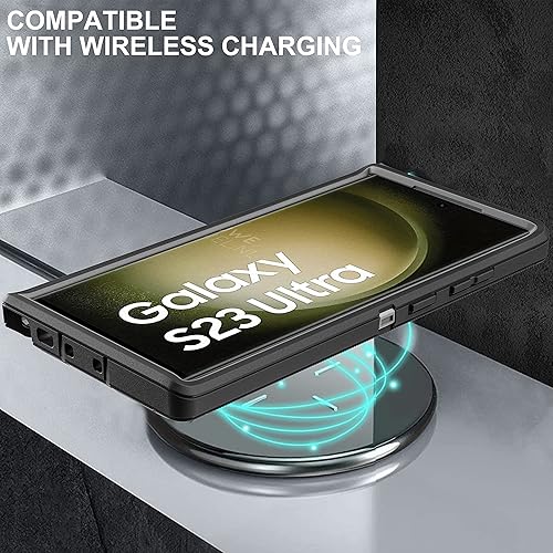 Miniatura 7 de Funda para Samsung Galaxy S23 Ultra, S23 Ultra con protector de pantalla de TPU flexible autorreparable 2 unidades, funda resistente 3 en 1 para