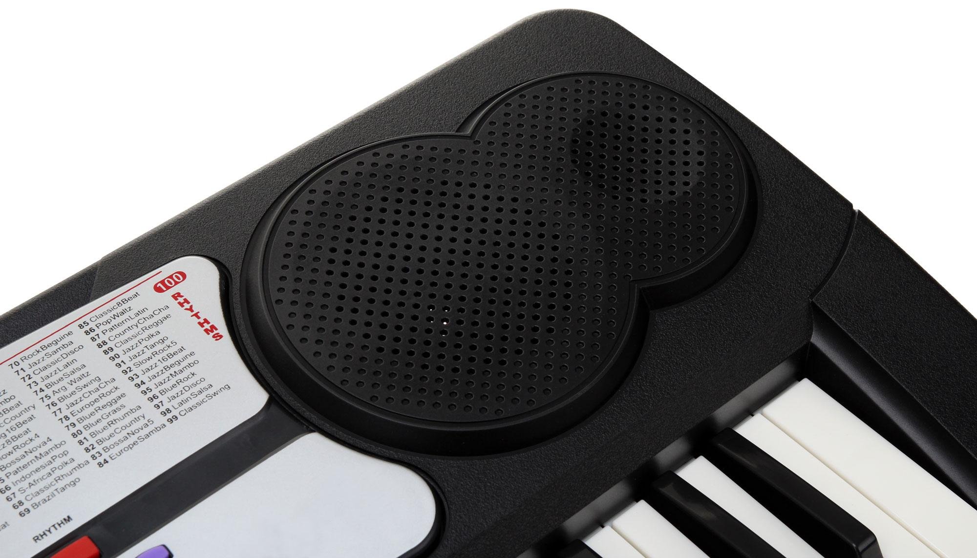 Kirstein FK-54 54 Tasten Keyboard inkl. Mikrofon zum Mitsingen (ideal für Kinder und Einsteiger, extra großes LCD-Display, 100 Sounds und Rhythmen, umfangreiche Lernfunktion, Kopfhöreranschluss)
