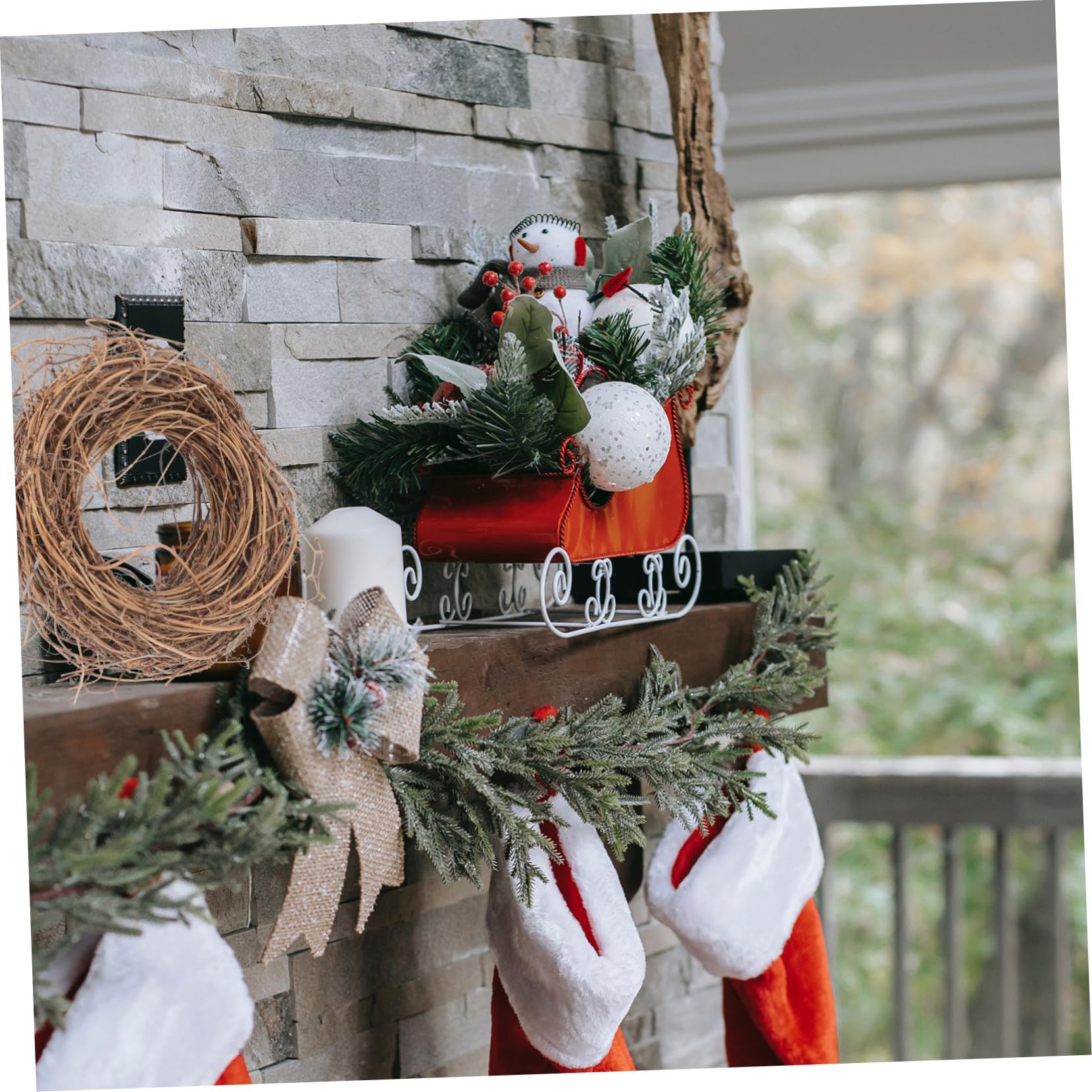 Rattan Selbstgemacht Kranz Für Festliche Anlässe Und Weihnachtsdeko Geeignet Für Balkon Treppenhaus Und Restaurant