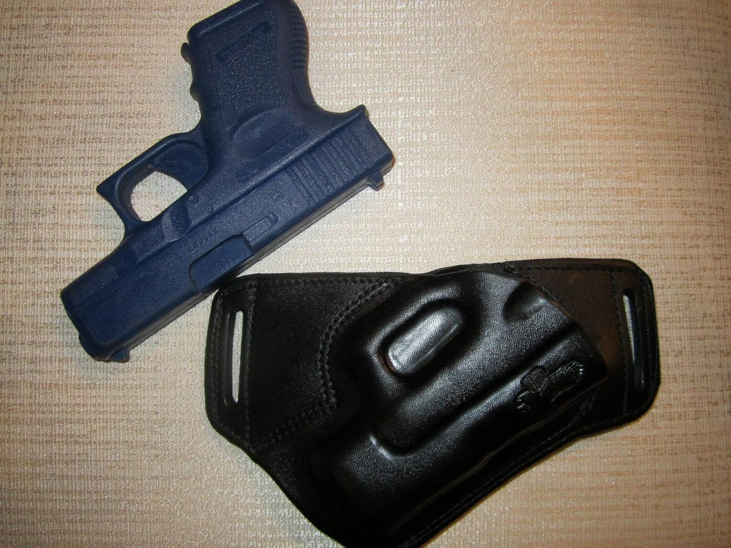 FITS Glock 26 & 27 & 33 Leather SOB, OWB Belt Holster, RH, Ultra Slim Design