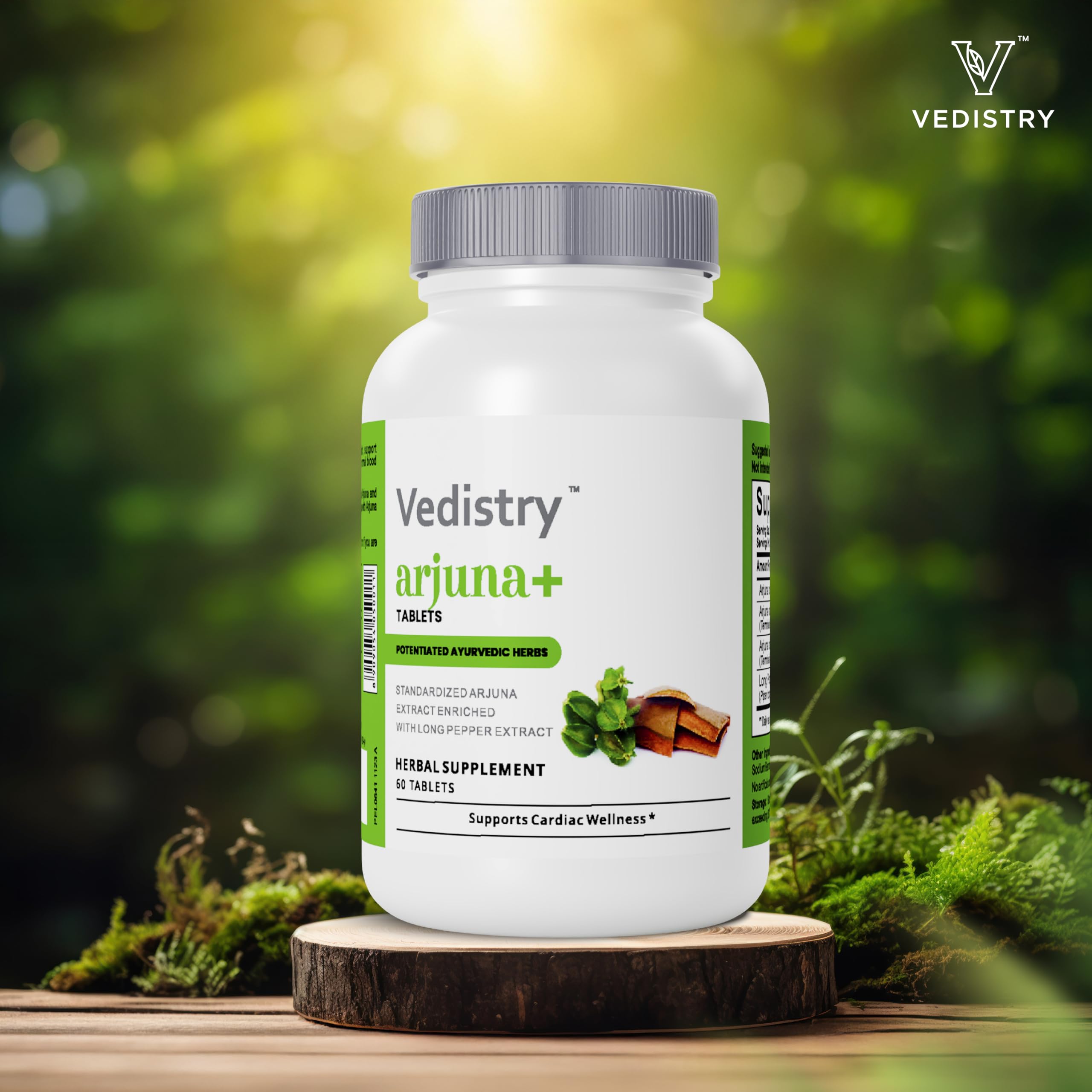Vedistry Arjuna Bark Extract Supplement | 1100mg Arjuna Tablets with Long Pepper for Heart Health & Blood Pressure Support | Organic & Vegan Herbal Cardiovascular Supplement | 60 Arjuna Tablets — Amazon image 8