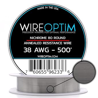 38 AWG - Nichrome 80 Resistance Wire - 500 Feet