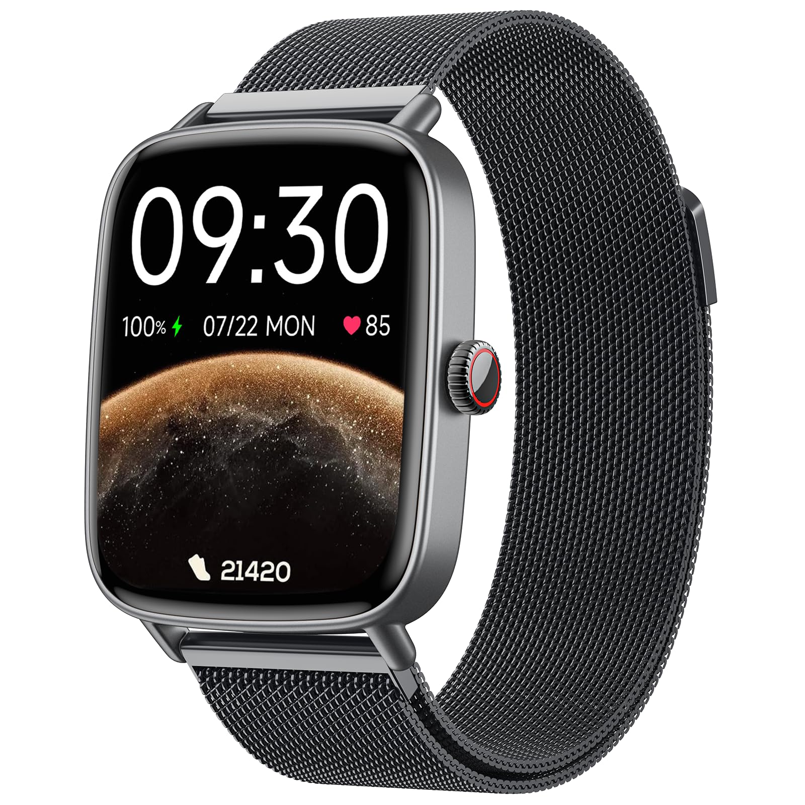 Smartwatch Herren Damen mit Telefonfunktion, 1,85