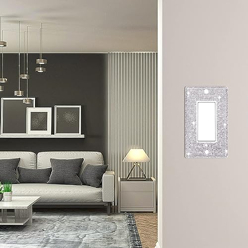 Miniatura 4 de Placa de pared para interruptor de luz, cubierta de tomacorriente, tamaño estándar 4.50 x 2.76 pulgadas, placa de interruptor de luz brillante con