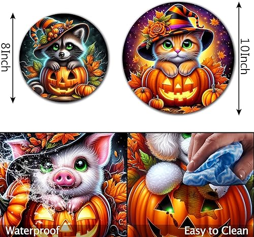 Miniatura 145 de Tucocoo Fundas para quemadores de estufa, juego de 4 fundas para estufas de gas de vino tinto retro, cubiertas superiores de estufa de 8 pulgadas