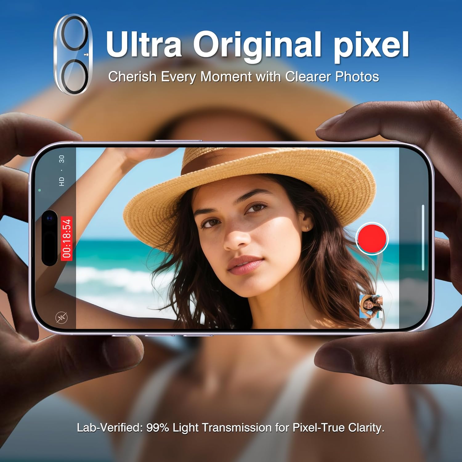 EZ-GLAZ 4 Pack for iPhone 17 Screen Protector[6.3"] With 2 Pack Camera Lens Protector, 9H+ Hardness 12FT Military Grade Shatterproof Scratch Resistant Durable Tempered Glass Film with Flawless Fit Kit, HD Clear