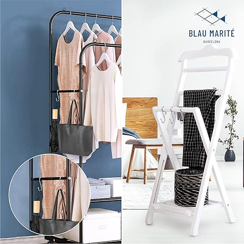 Miniatura 66 de Paquete de 10 ganchos de metal en forma de S para colgar, gancho resistente en forma de S con hebilla de seguridad, se adapta a barras de hasta 0.6