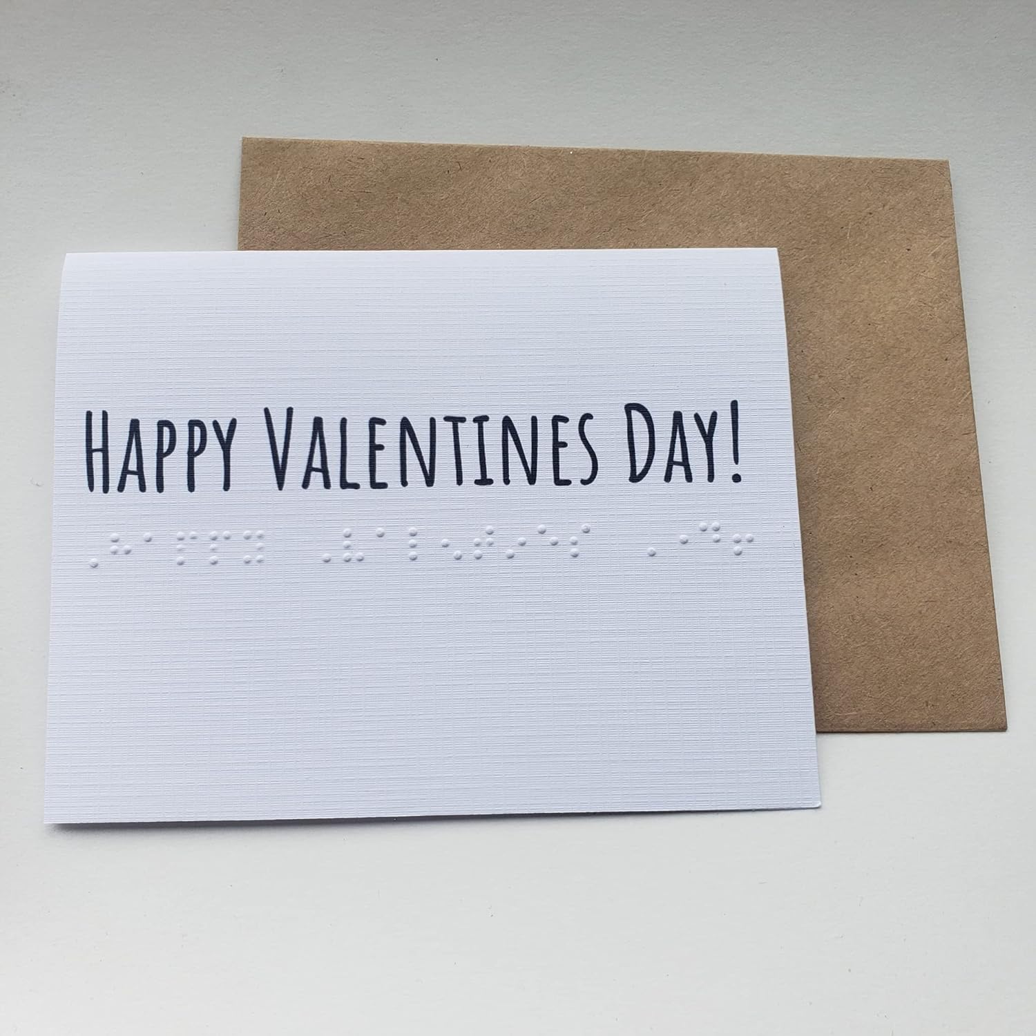 Braille Valentines Day Card Happy Valentines Day for Adults
