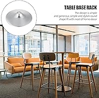 Vista 7 de Homoyoyo Base de barra de acero de repuesto práctico de aluminio para taburete de barco, plato giratorio, soporte para silla de cocina, taburete