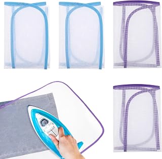 4 PCS Ironing Scorch Mesh Cloth Protective, Blue & Purple Scorch-Saving Ironing Protector Insulation Pad Ironing Mesh Cloth Ironing Pad Ironing Fabric Protector Tool for Easy Ironing Sewing