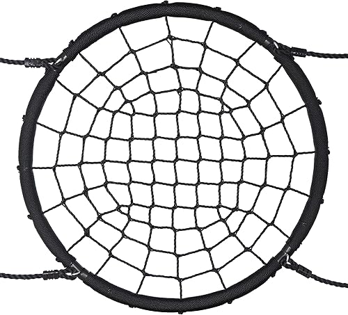 Miniatura 6 de HomGarden Juego de columpio de tela de araña de 48 pulgadas, impermeable, redondo, para exteriores, columpio para árbol de tela, capacidad de peso