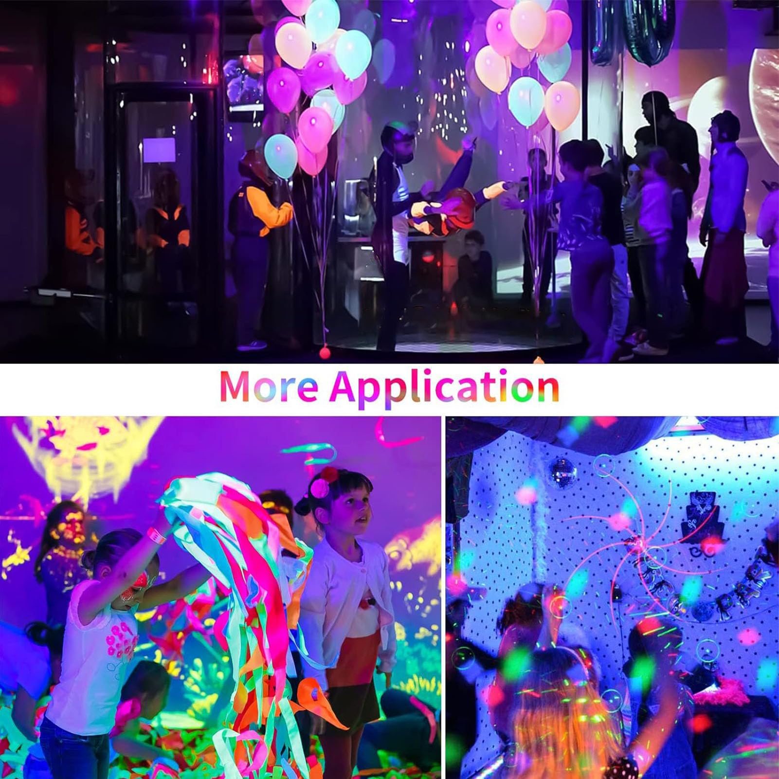 UV -LED Schwarzlicht, Wasserfestes USB -Antrieb für Glow Party mit 365 Nm LED -Glühbirne, Aluminiumschale, PC Zerbrochener Lampenabdeckung