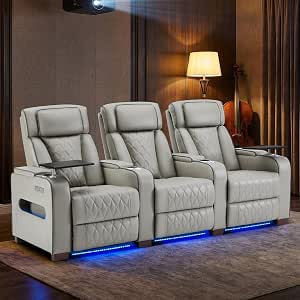 Amazon.com: PALLOME Home Theater Seating, Movie Theater Chairs Recliner ...