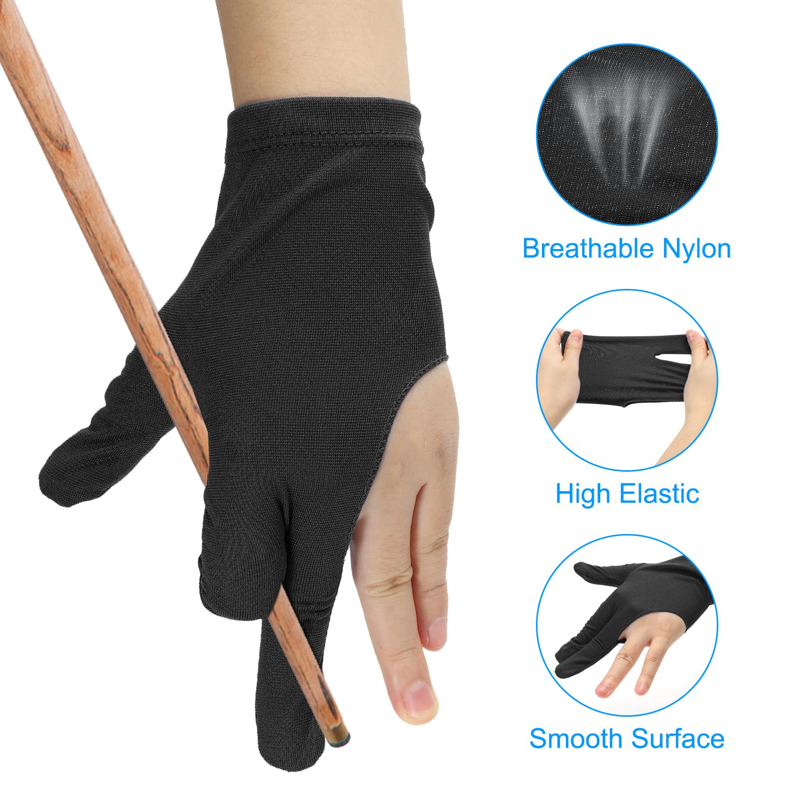 PATIKIL Breathable Pool Glove Spandex Left Hand - Image 4
