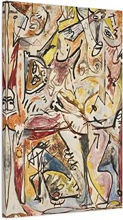 Generic Jackson Pollock Blue Unconscious - Abstract Canvas Wall Art Print 20″ x 30″ (Vertical) / 1.25""
