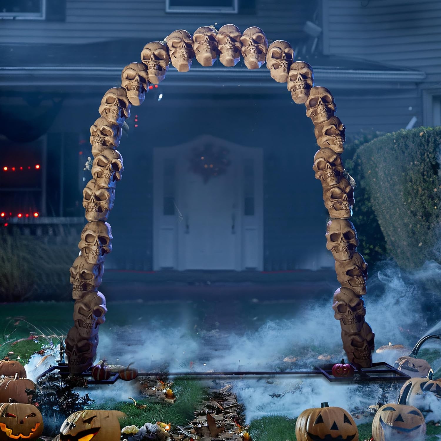 JOYIN 7.2ft Halloween Decorations Outdoor Skull Archway Scary Giant Skeleton Decor, Arch Spooky Halloween Decorations Yard Garden Lawn Decor Graveyard Haunted House Decor Party Supplies