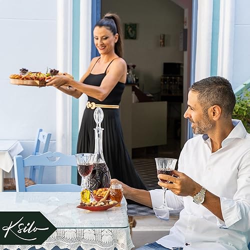 Miniatura 5 de Ksilo Juego de tablas redondas extra grandes, 17 pulgadas, tabla de queso de madera de acacia de primera calidad y juego de cuchillos con plato de