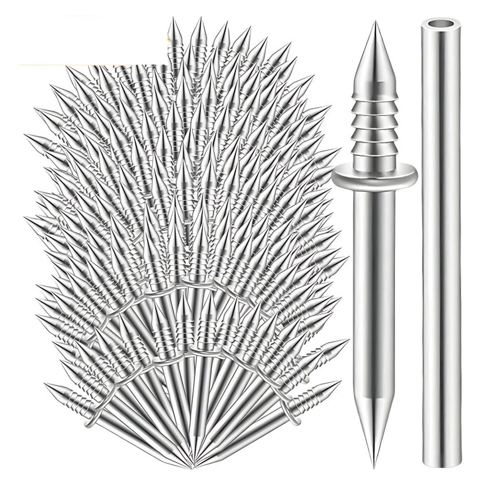 Dyyeuavt One Color 200/50Pcs Cement Nails No Trace Double-Headed Sheep Horn Set Sturdy Rustproof Carbon Steel For Skirting Line(50Pcs)