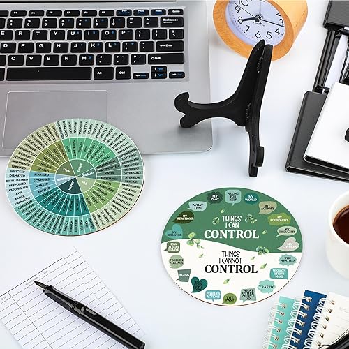 Miniatura 4 de Cosas que puedo controlar - Decoración de escritorio de oficina con base negra, emociones relajantes, tabla de ruedas para decoración de salud