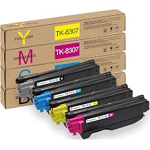 MasaiMara TK-8307 TK8307 High Yield Toner Cartridges Replacement for Kyocera Taskalfa 3050ci 3550ci 3051ci 3551ci Printer | TK-8307K TK-8307C TK-8307M TK-8307Y | Black, Cyan, Magenta, Yellow, 4-Pack