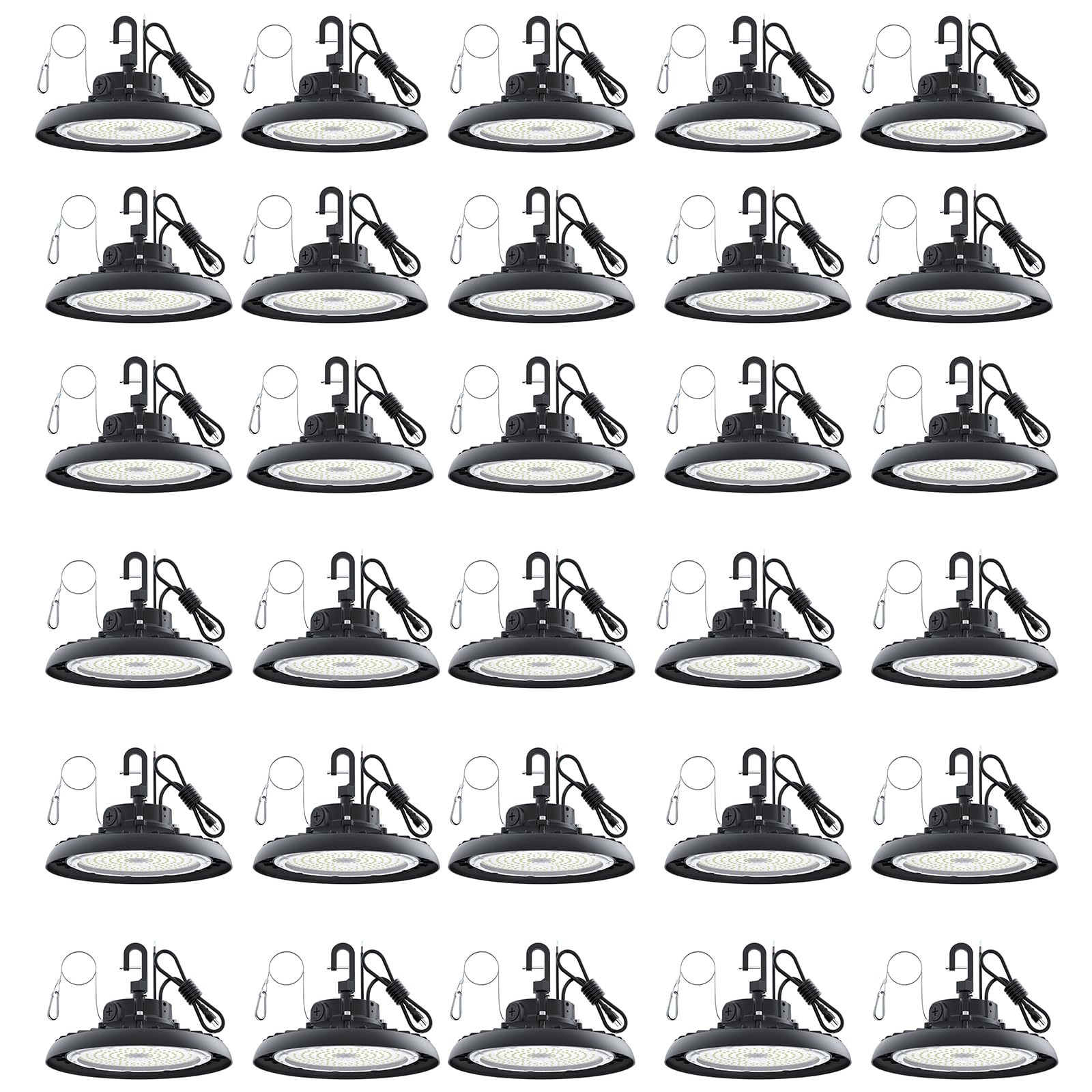 240W UFO LED High Bay Light 432000LM LED Shop Light 6000K Daylight 0-10V Dimming IP65 Waterproof Plug Play