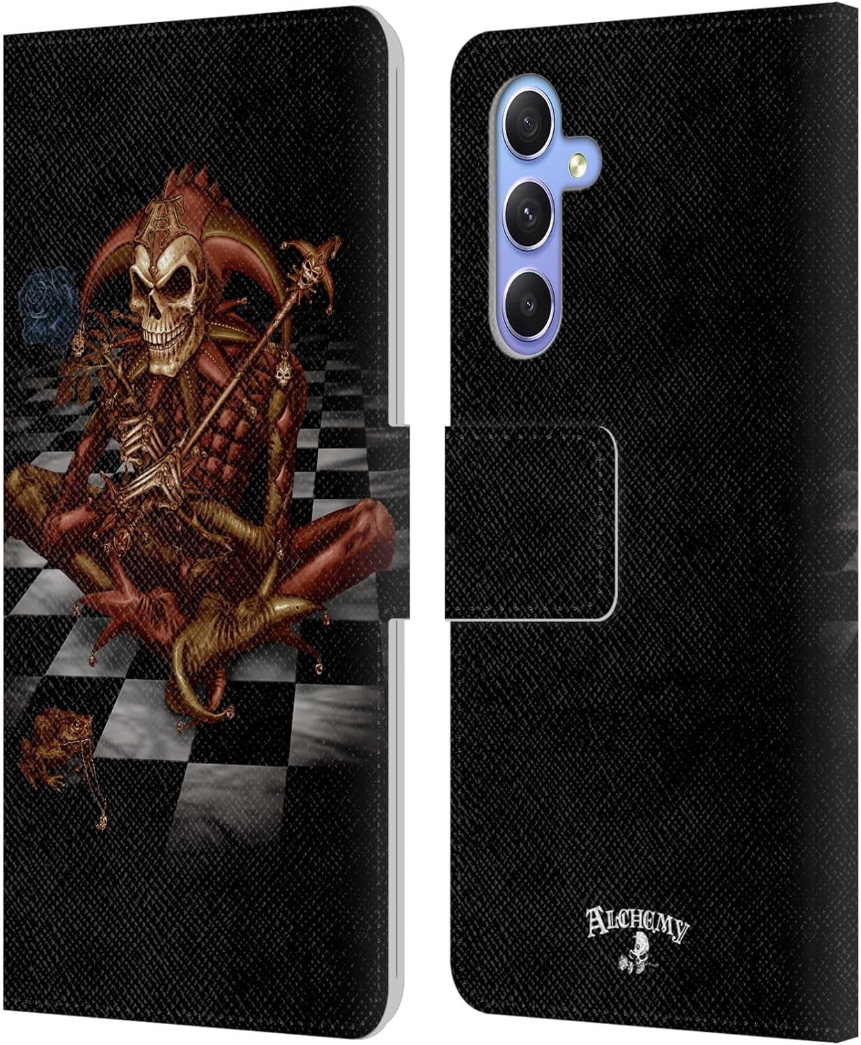 Head Case Designs Officially Licensed Alchemy Gothic 13 Dagger Illustration Leather Wallet Case Compatible with Samsung Galaxy A34 5G