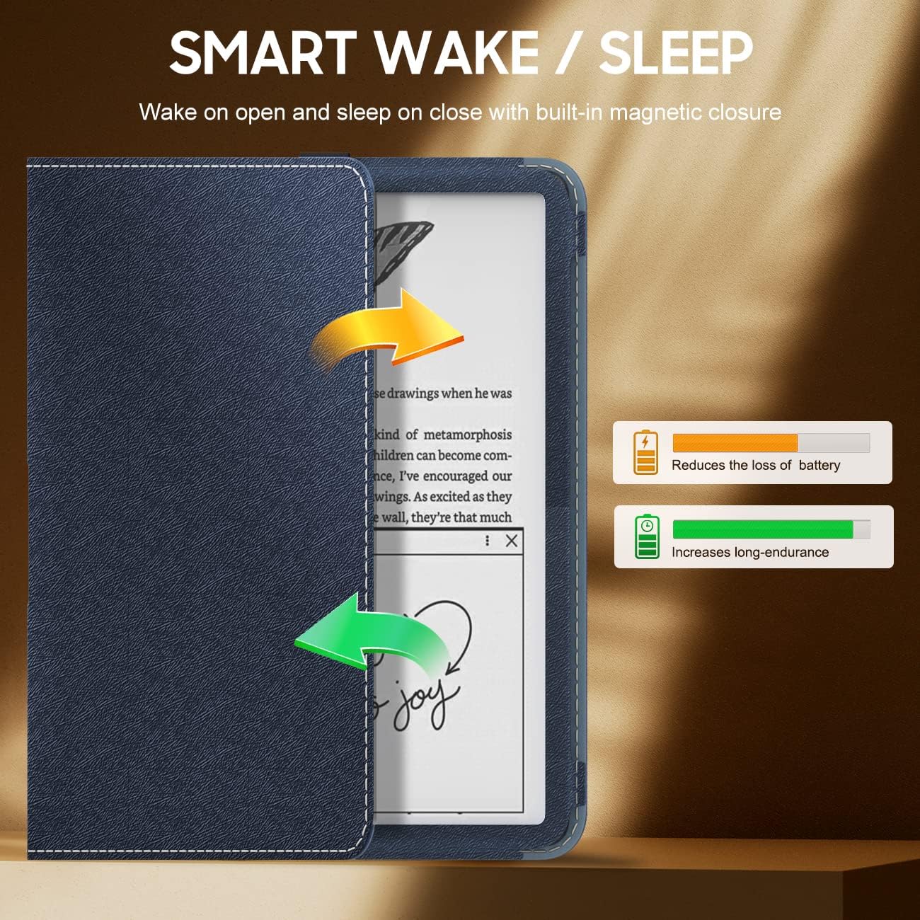 MoKo Case for 10.2" Kindle Scribe 1st Generation - 2022 Release, Slim PU Shell Cover Case with Auto-Wake/Sleep for Kindle Scribe 10.2 2022, Indigo