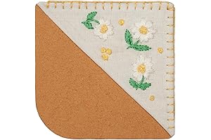 Daisy Flower Theme Hand Embroidered Corner Bookmark