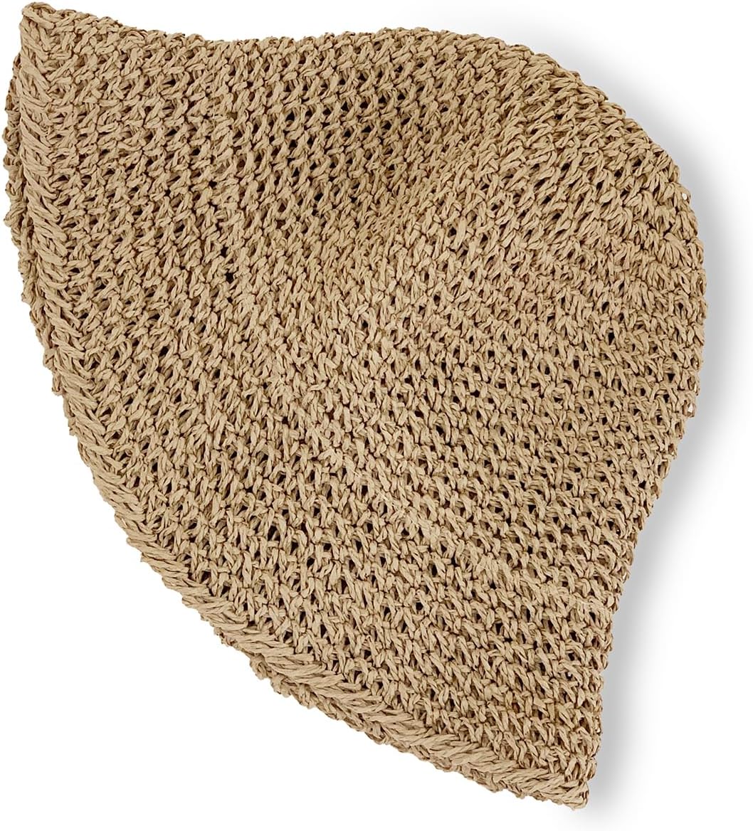 Womens Beach Straw Hats Floppy Wide Brim Crotchet Sun Hat Foldable Packable Summer Outdoor Vacation Travel image 4