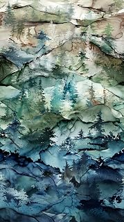 Northcott Northern Peaks B25166 46 Tree Ombre 108" Wideback Fabric