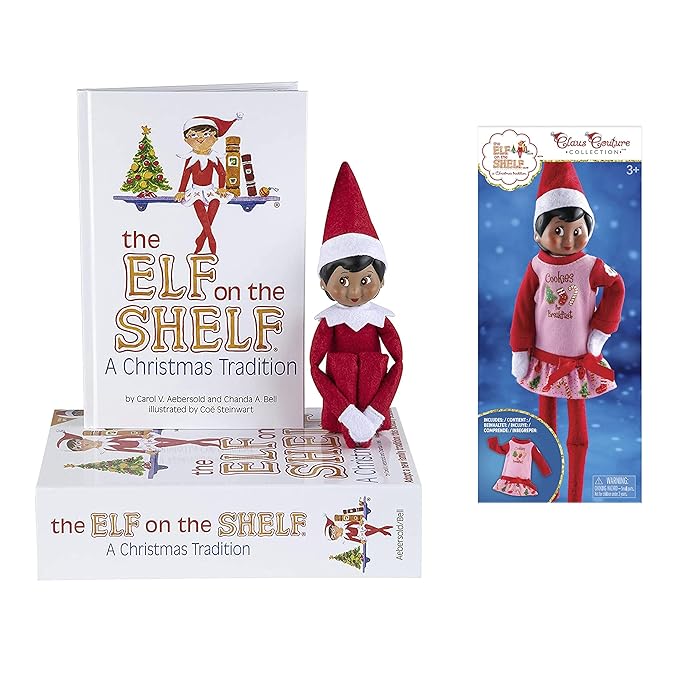 Buy Elf on The Shelf A Christmas Tradition BrownEyed Girl Dark Tone Scout Elf with The Elf on