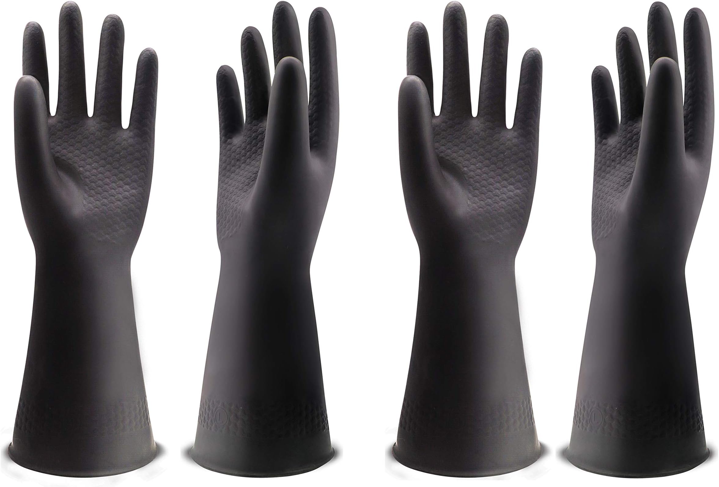 Chemical Resistant Gloves,Industrial Work Heavy Duty Gloves,Black