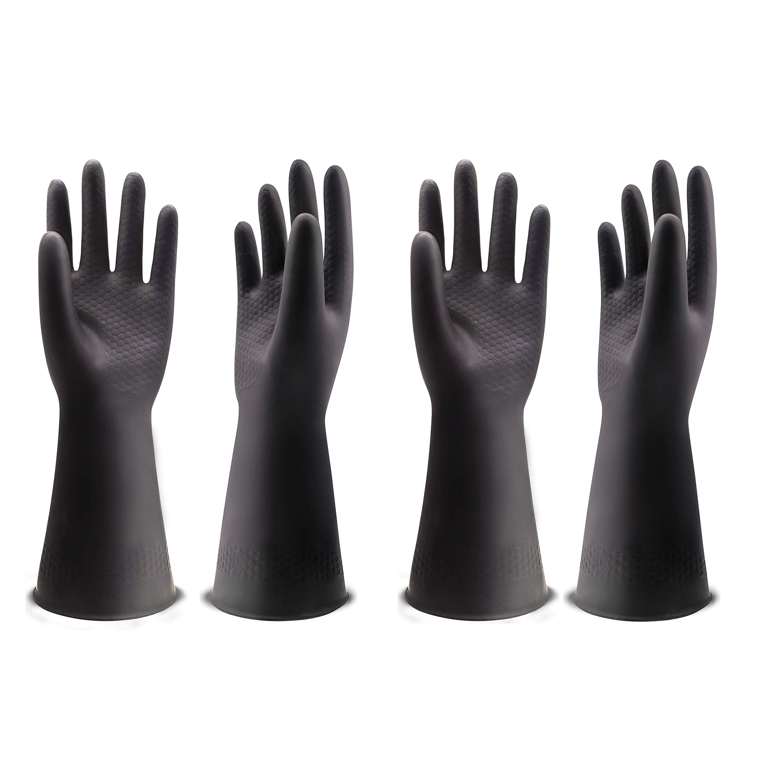 Chemical Resistant Gloves,Industrial Work Heavy Duty Gloves,Black