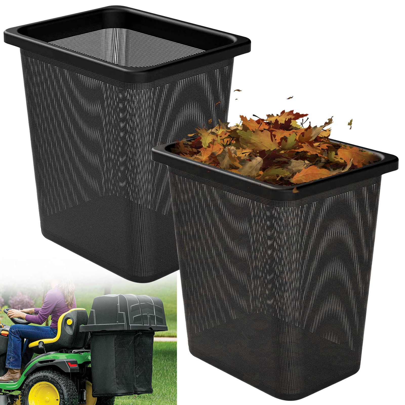 Braveboy 964-04090A Mower Bagger Grass Bag Assembly, 2 Pack