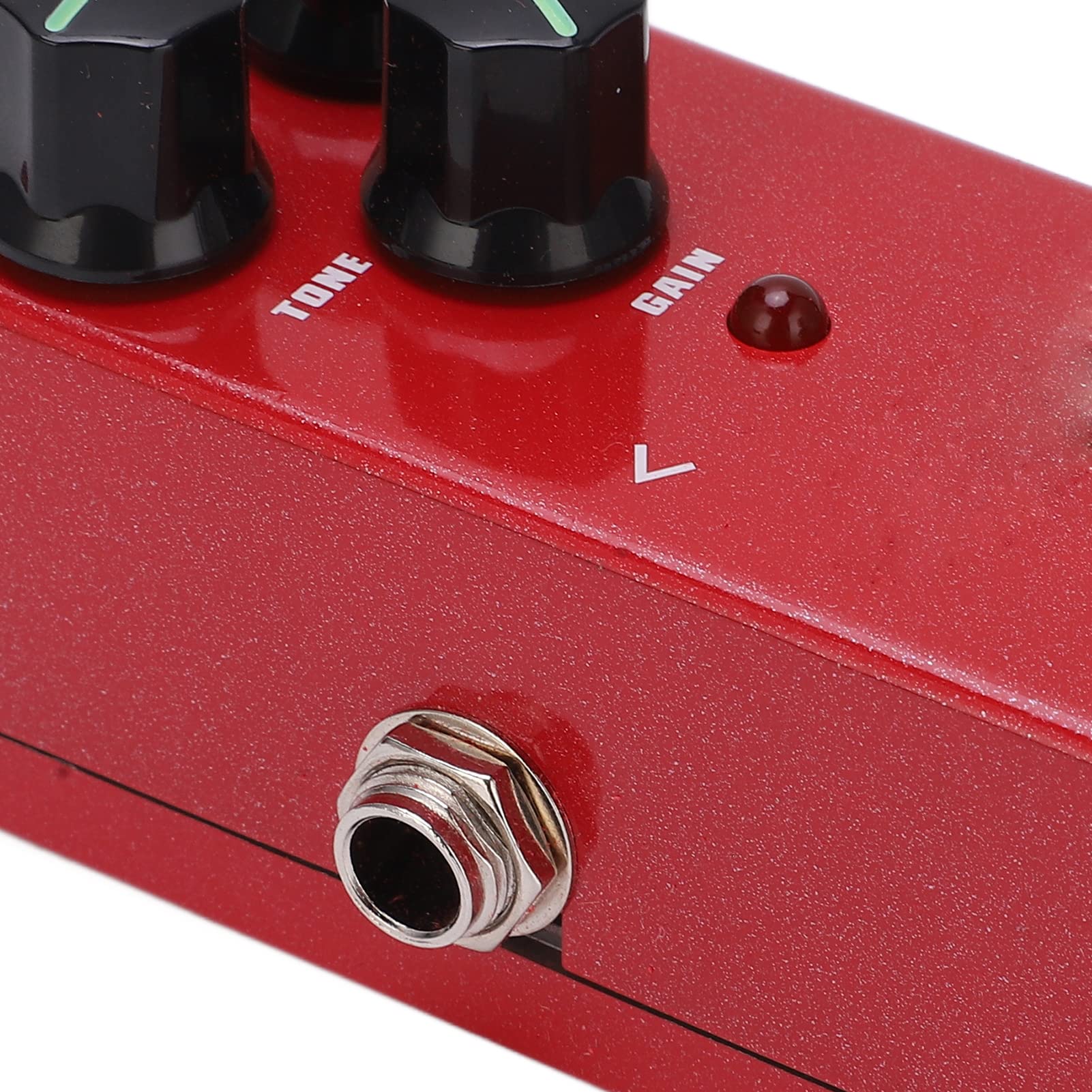 Jeanoko Pedale di Distorsione Rosso Mini Effetto di Distorsione Ad Alto Guadagno per Chitarra Elettrica Heavy Metal e Musica Rock Compatto e Durevole